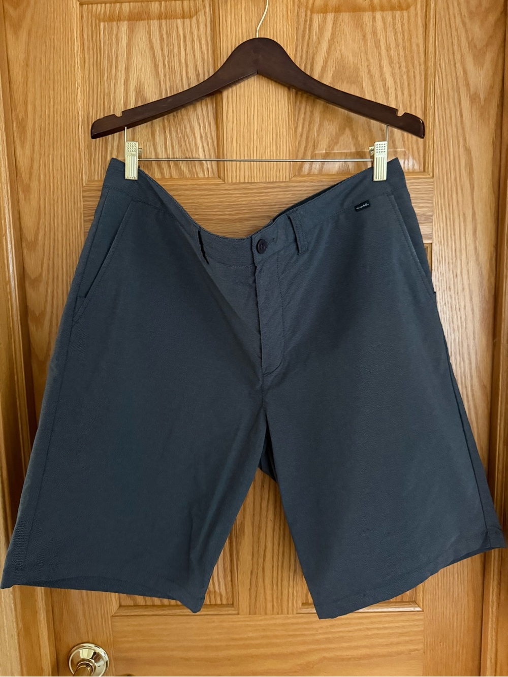 Travis Mathew Men's Charcoal Flat-Front Performance Shorts